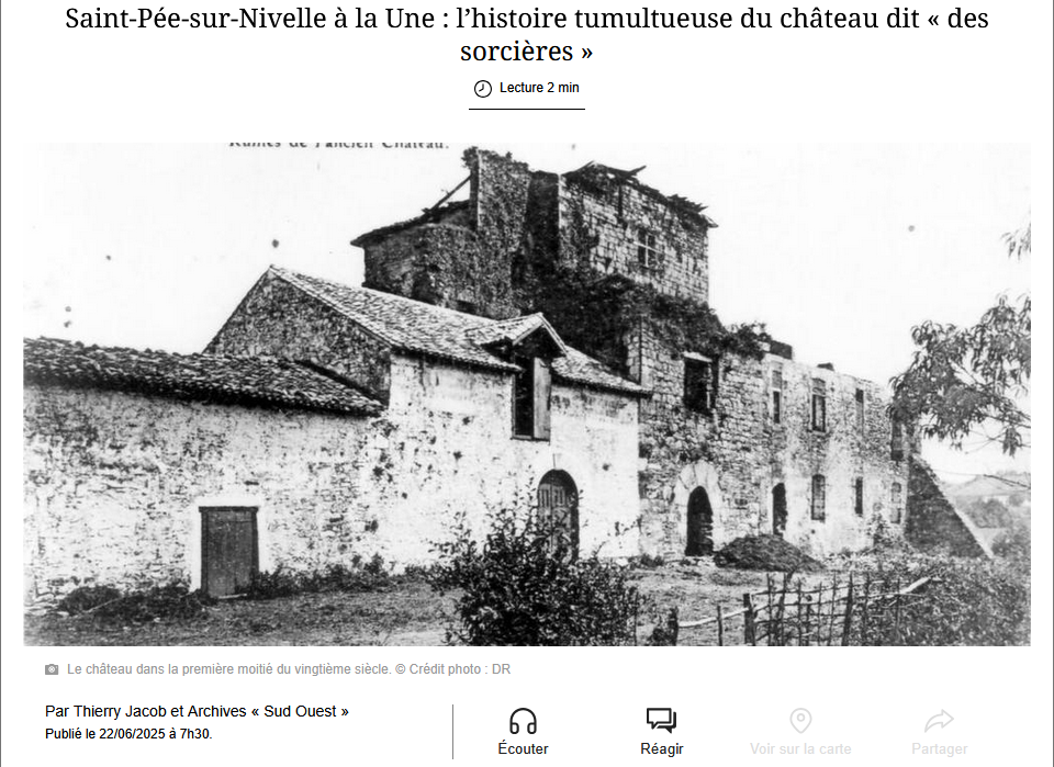 Article de « Sud Ouest » juin 2025